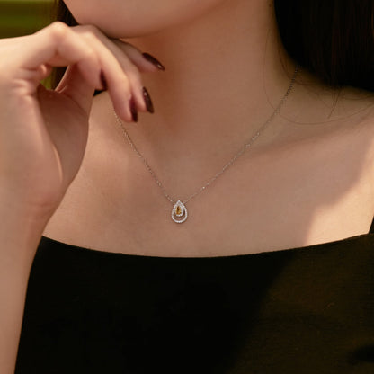 [Polaidi Jewelry]Sparkling Pear Cut Necklace