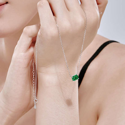 [Polaidi Jewelry]Luxurious Square Shape Colorful Necalack