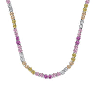 [Perlaura Jewelry ]Delicate Colorful Tennis Necklace