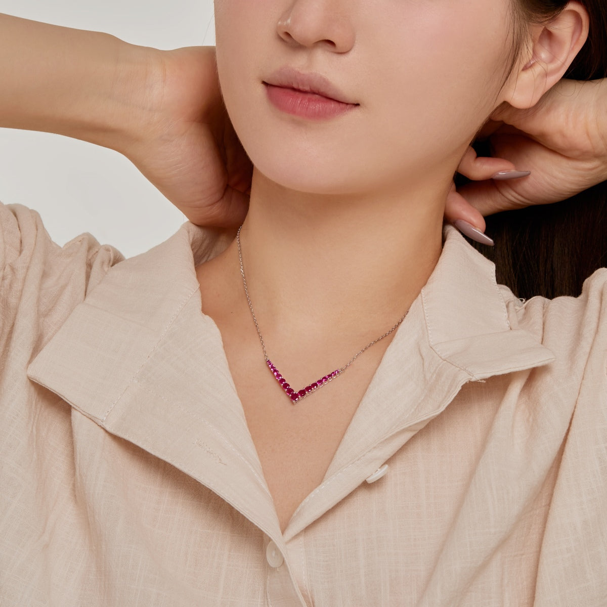 [Polaidi Jewelry]Ornate Round Cut Necklace