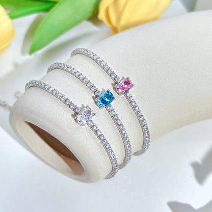 [Polaidi Jewelry]0.75 Carat Exquisite Oval Cut Daily Bracelet