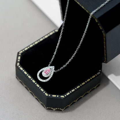 [Polaidi Jewelry]Sparkling Pear Cut Necklace