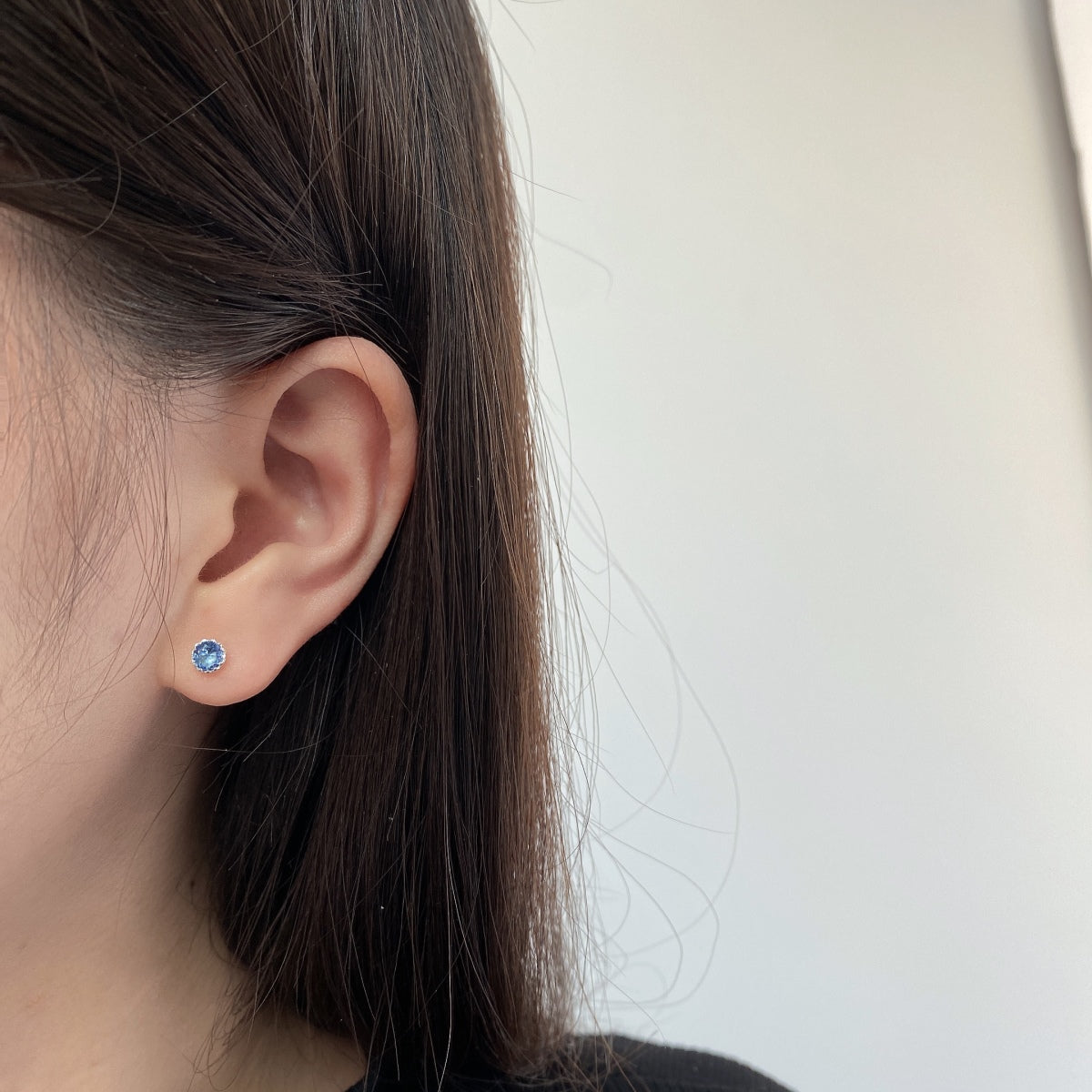 [Polaidi Jewelry]Sparkling Colorful Round Shape Earrings