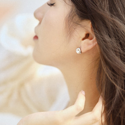 [Polaidi Jewelry]Dainty Bread Pearl Earrings