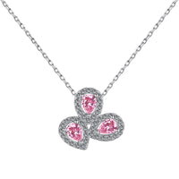 [Perlaura Jewelry ]Elegant Flower Shape Pear Cut Necklace