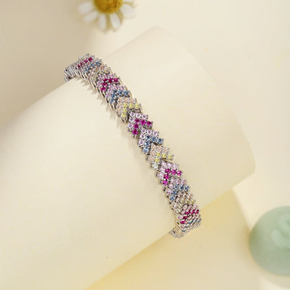 [Polaidi Jewelry]Ornate Sparkling Round Cut Party Bracelet