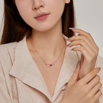 [Polaidi Jewelry]Dainty Colorful Heart Necklace