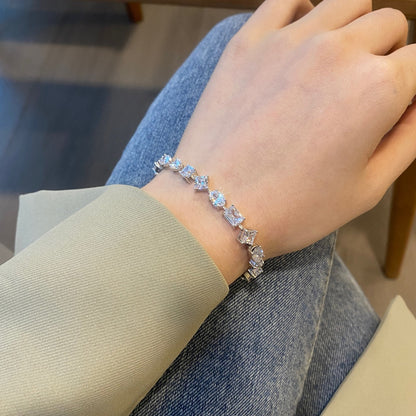 [Polaidi Jewelry]Unique Exquisite Multi Cut Daily Bracelet