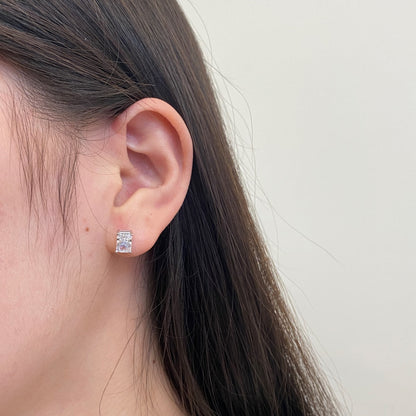 [Polaidi Jewelry]Radiant Luxurious Princess Cut Daily Earrings