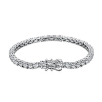 [Perlaura Jewelry ]Luxurious Ornate Round Cut Tennis Bracelet