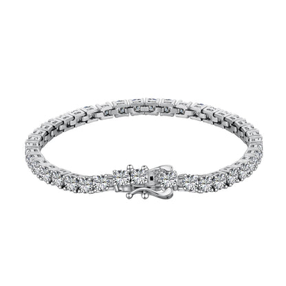 [Polaidi Jewelry]Luxurious Ornate Round Cut Tennis Bracelet
