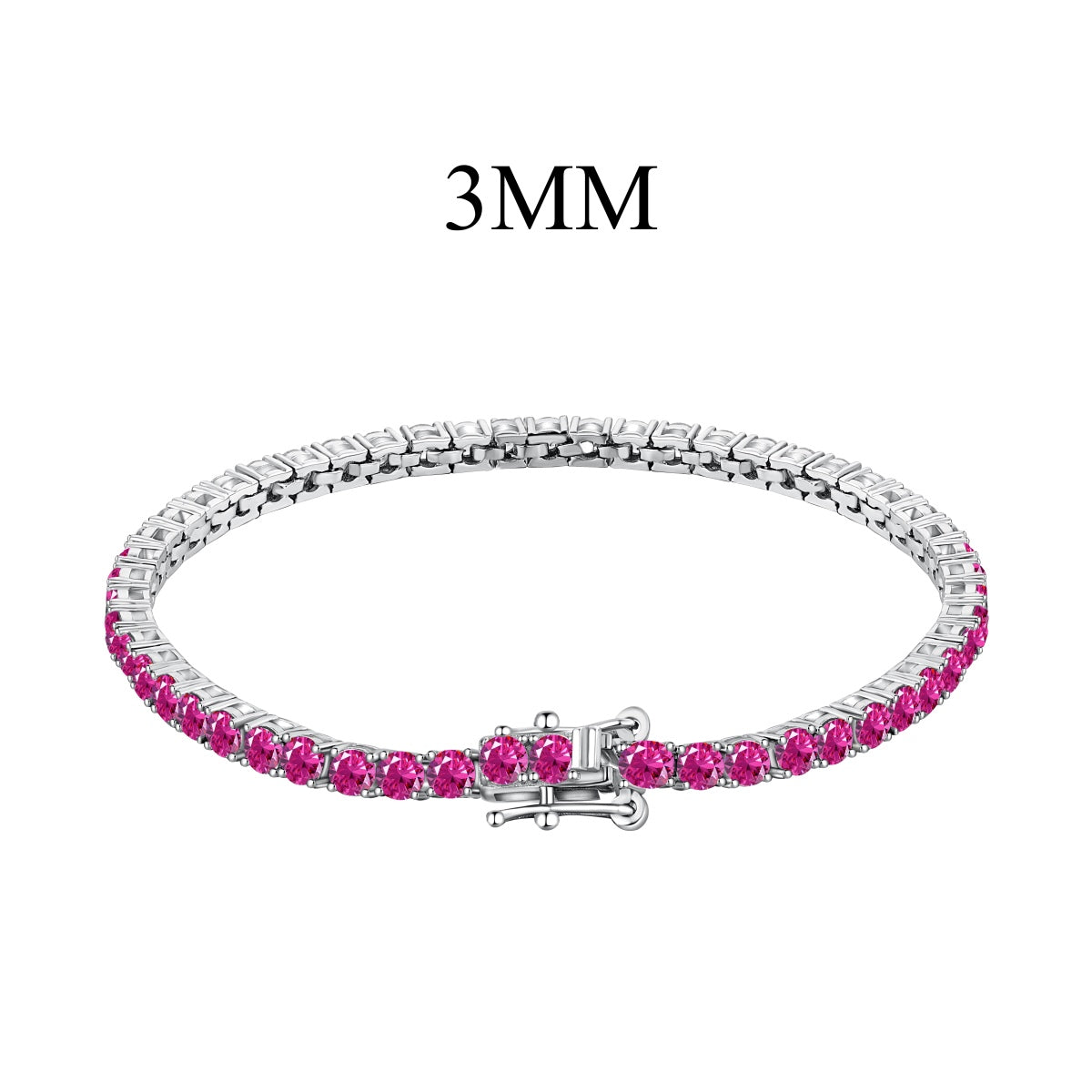[Polaidi Jewelry]Radiant Colorful Round Cut Party Bracelet