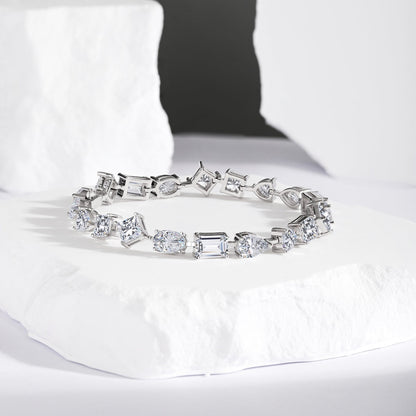 [Polaidi Jewelry]Unique Exquisite Multi Cut Daily Bracelet