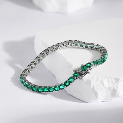 [Polaidi Jewelry]Radiant Colorful Round Cut Party Bracelet