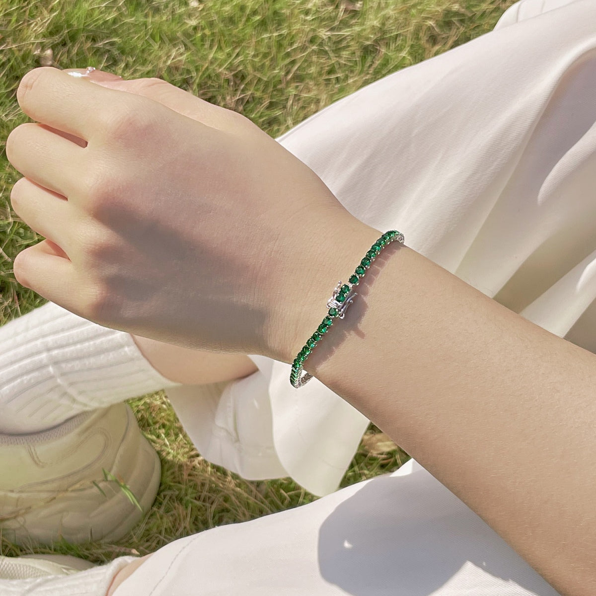 [Polaidi Jewelry]Radiant Colorful Round Cut Party Bracelet