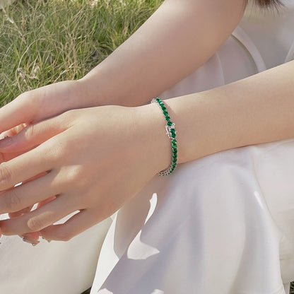 [Polaidi Jewelry]Radiant Colorful Round Cut Party Bracelet