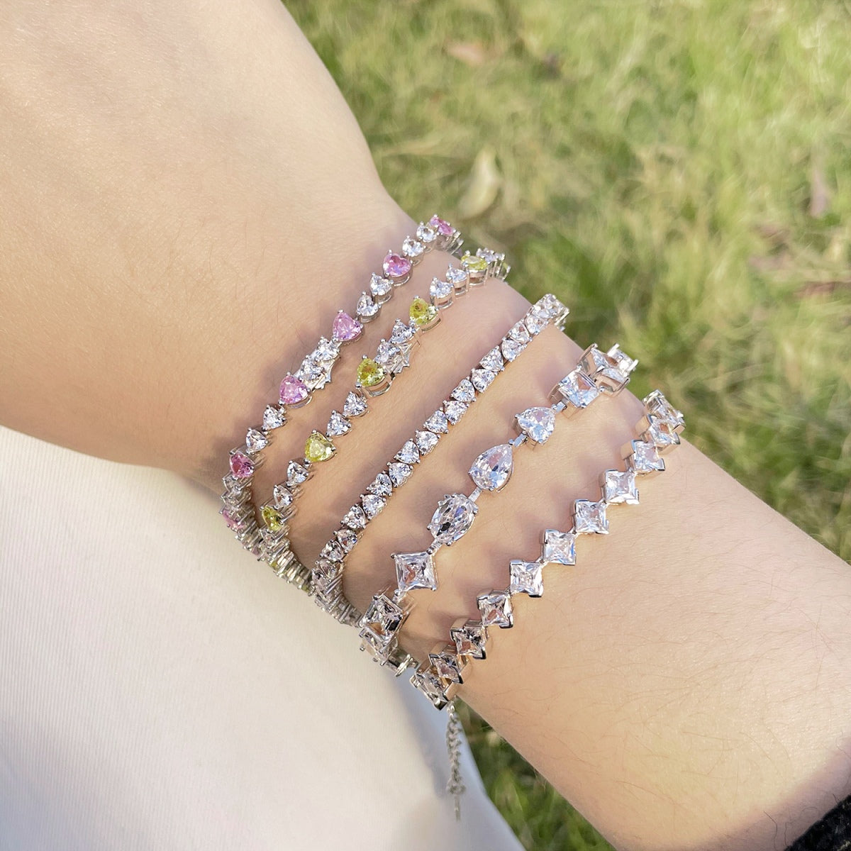 [Polaidi Jewelry]Unique Exquisite Multi Cut Daily Bracelet