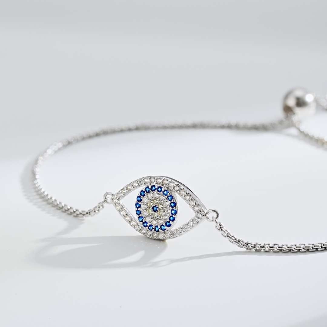 [Polaidi Jewelry]Dazzling Eye Shape Necklace