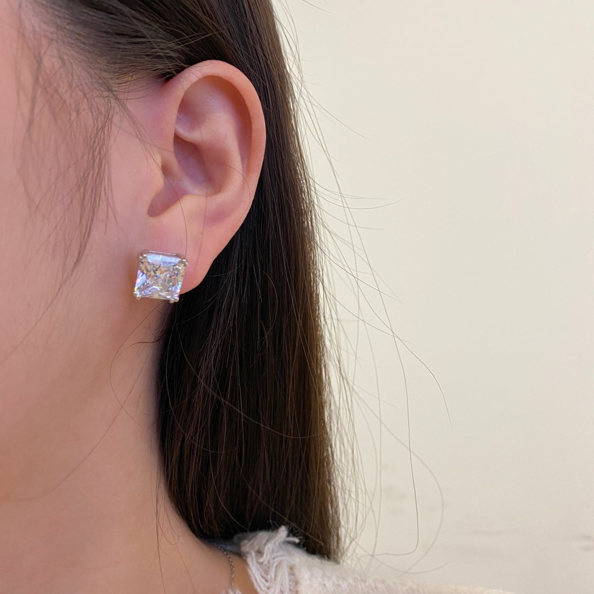 [Polaidi Jewelry]Delicate Square Shape Earrings