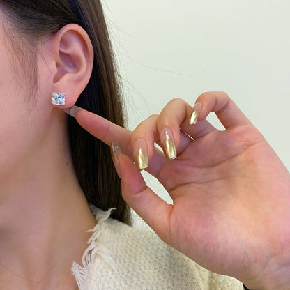 [Polaidi Jewelry]Ornate Square Shape Earrings
