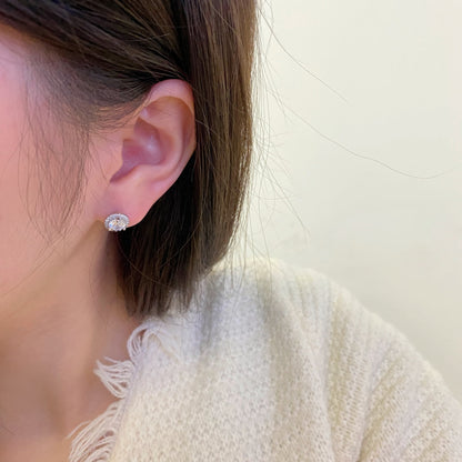 [Polaidi Jewelry]Classic Princess Round Shape Earrings