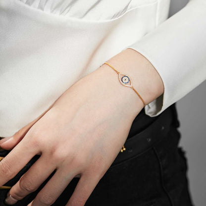 [Polaidi Jewelry]Dazzling Eye Shape Necklace