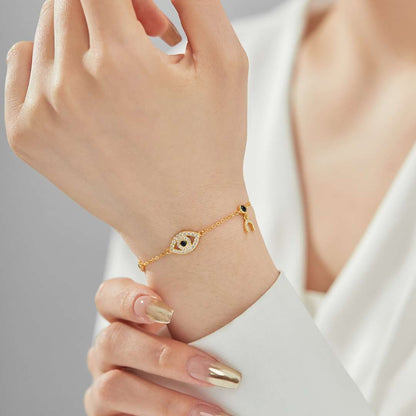 [Polaidi Jewelry]Dainty Eye Shape Necklace