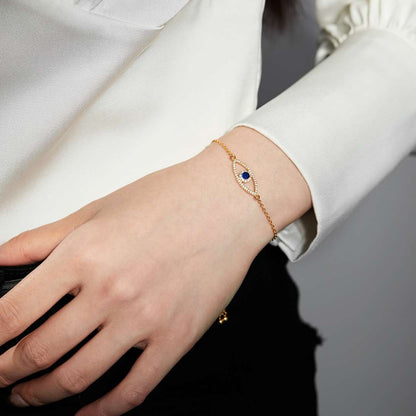 [Polaidi Jewelry]Devil's Eye Hollow Design Bracelet