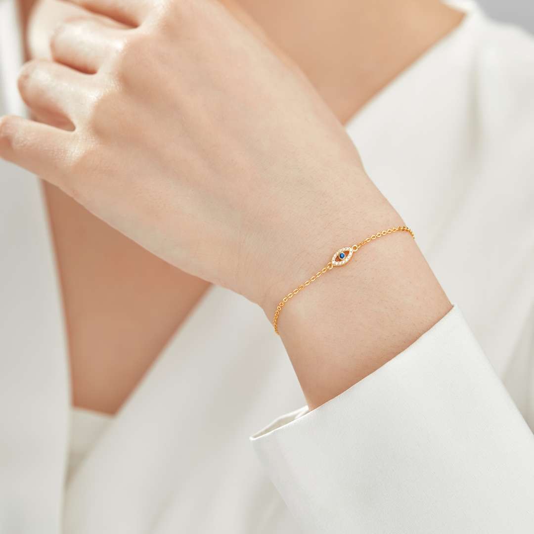 [Polaidi Jewelry]Evil Eye Shape Necklace