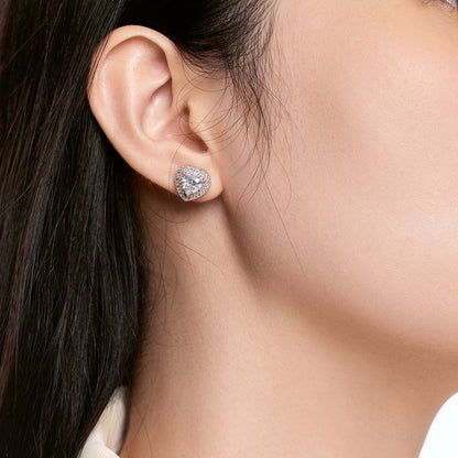 [Polaidi Jewelry]Dazzling Heart Shape Lover Earrings