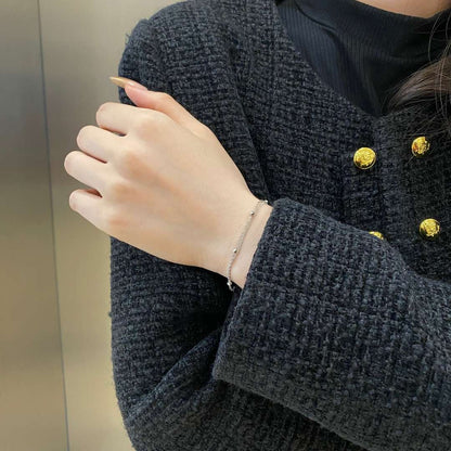 [Polaidi Jewelry]Delicate Bead Double Layer Bracelet
