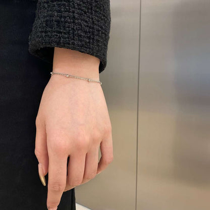 [Polaidi Jewelry]Delicate Bead Double Layer Bracelet