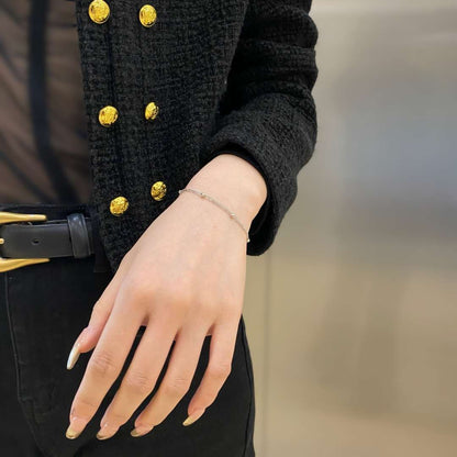 [Polaidi Jewelry]Delicate Bead Double Layer Bracelet