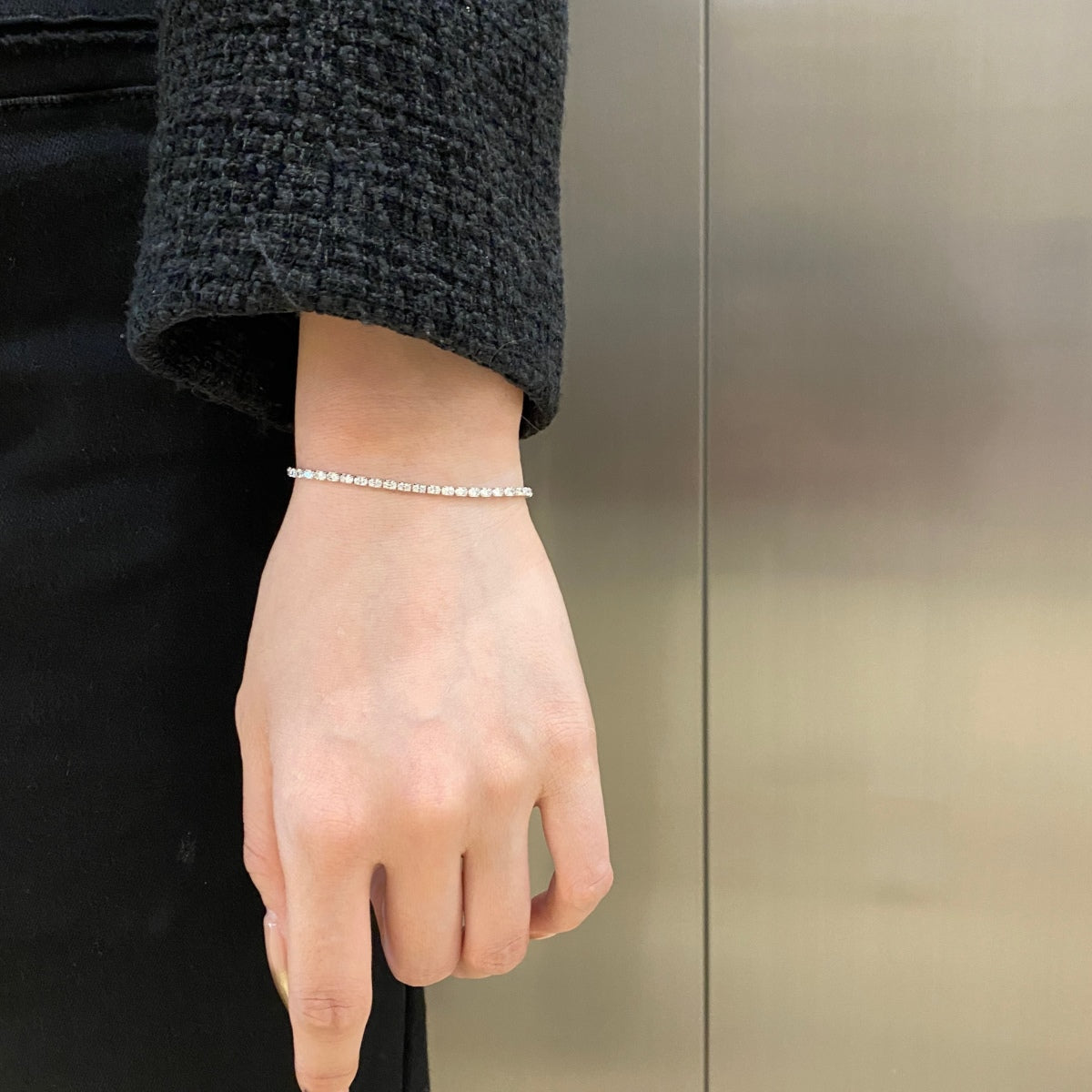[Polaidi Jewelry]Elegant Emerald Cut Daily Bracelet