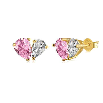 [Polaidi Jewelry]Dazzling Elegant Heart Cut Lover Earrings