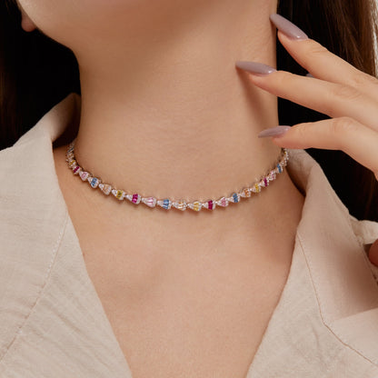 [Polaidi Jewelry]Radiant Colorful Rainbow Necklace