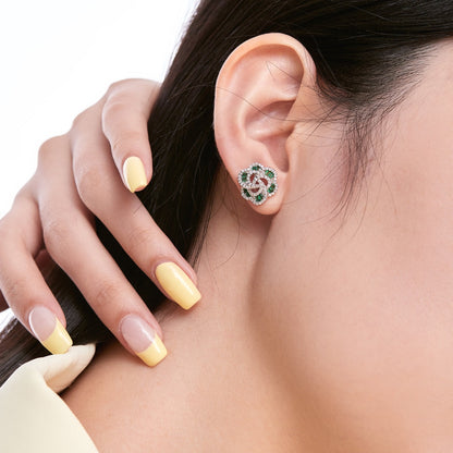 [Polaidi Jewelry]Exquisite Flower Shape Daily Earrings