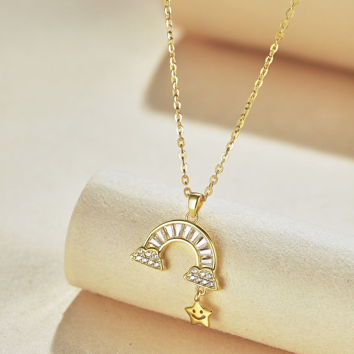 [Polaidi Jewelry]Unique Rainbow Star Necklace