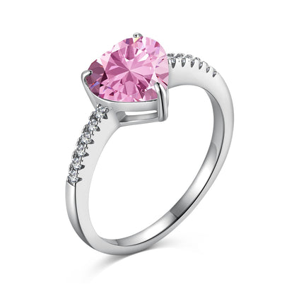 [Polaidi Jewelry]2.0 Carat Dazzling Lustrous Heart Cut Lover Ring