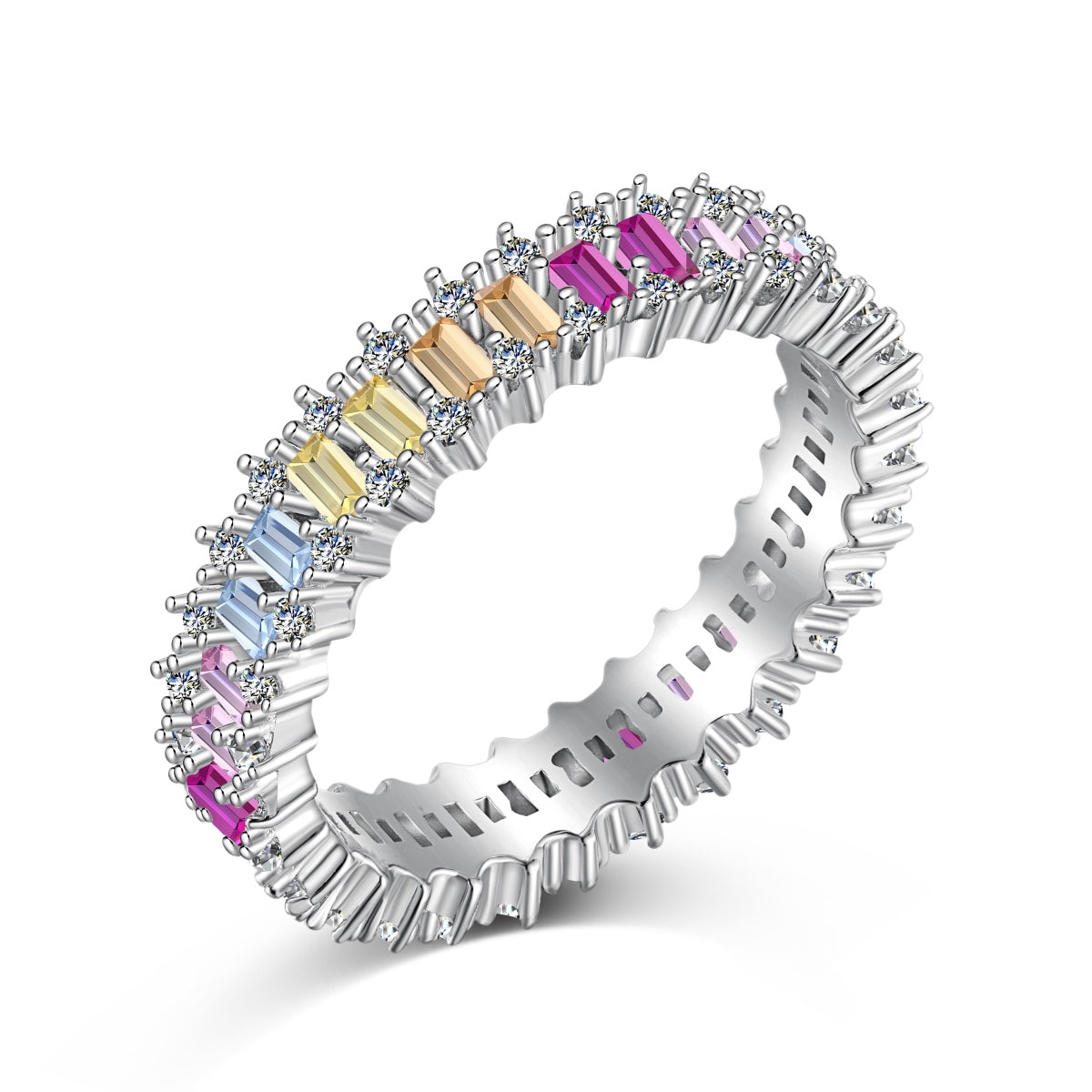 [Polaidi Jewelry]Splashy Ornate Emerald Cut Cocktail Ring