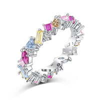 [Perlaura Jewelry ]Dazzling Polychromatic Multi cut Daily Ring