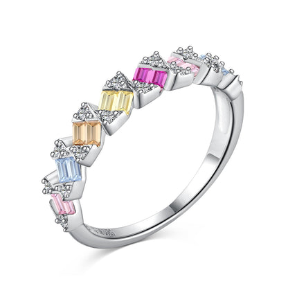 [Polaidi Jewelry]Delicate Vibrant Emerald Cut Daily Ring