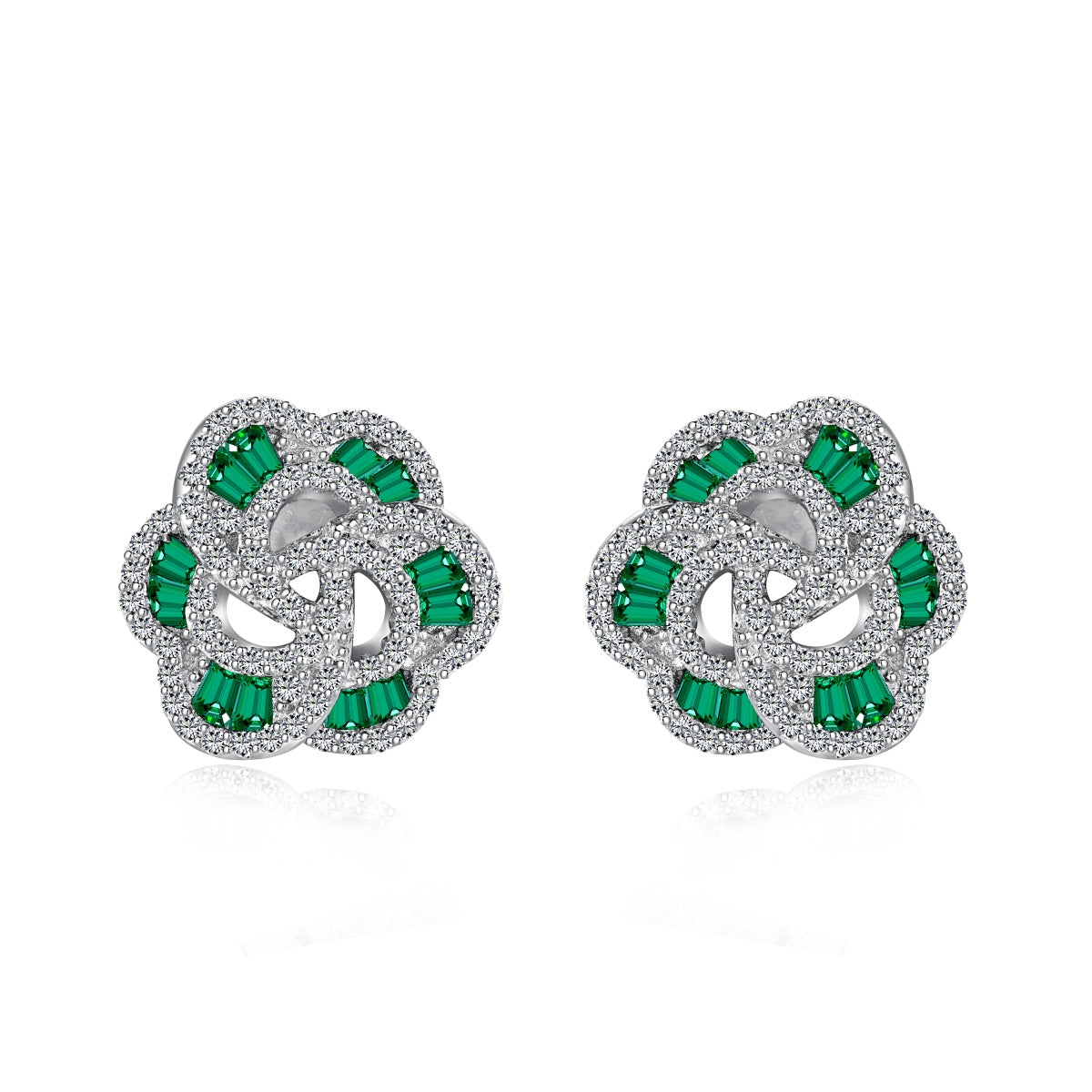 [Polaidi Jewelry]Exquisite Flower Shape Daily Earrings