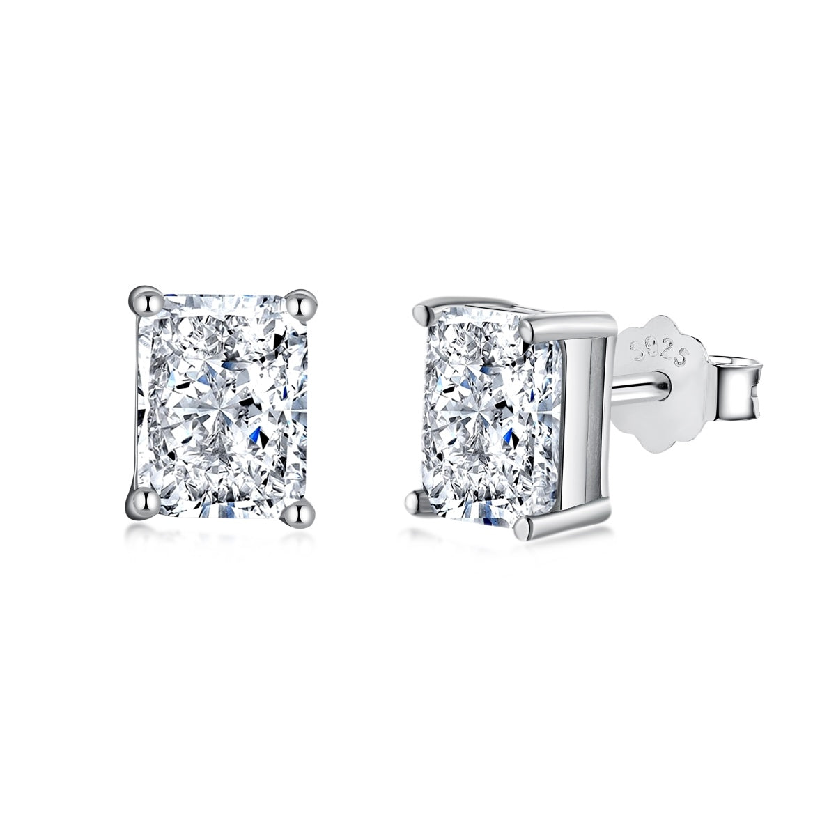 [Polaidi Jewelry]Radiant Luxurious Princess Cut Daily Earrings