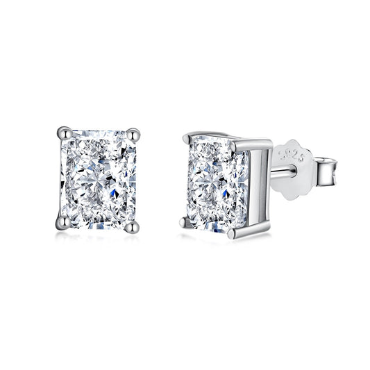 [Polaidi Jewelry]Radiant Luxurious Princess Cut Daily Earrings