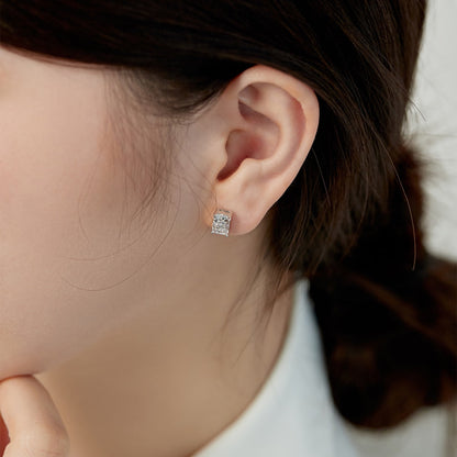 [Polaidi Jewelry]Radiant Luxurious Princess Cut Daily Earrings