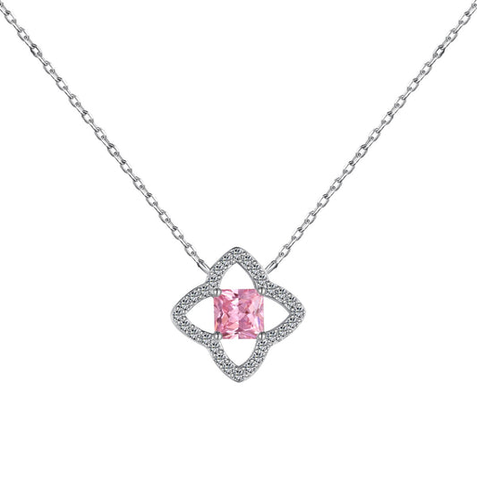 [Polaidi Jewelry]Exquisite Flower Shape Princess Cut Necklace