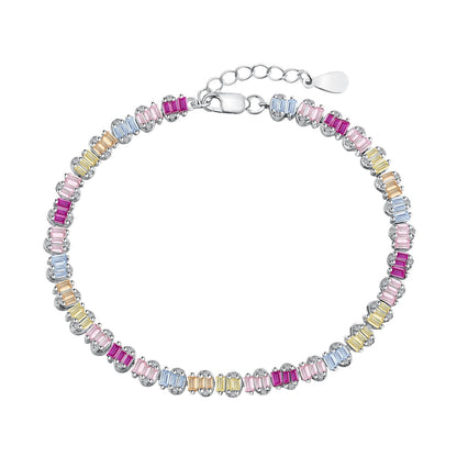 [Polaidi Jewelry]Delicate Colorful Emerald Cut Party Bracelet