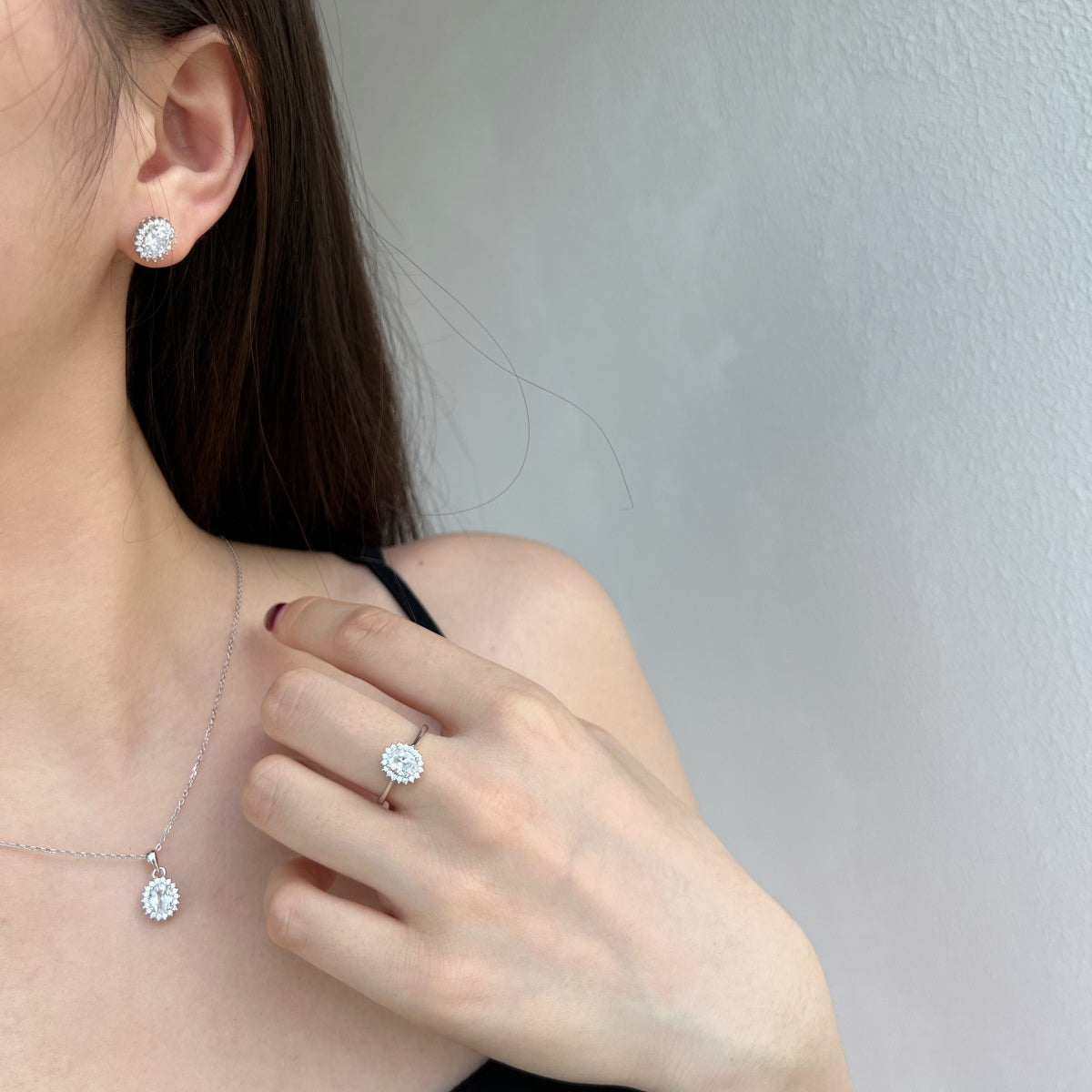 [Polaidi Jewelry]Delicate Radiant Oval Cut Daily Earrings
