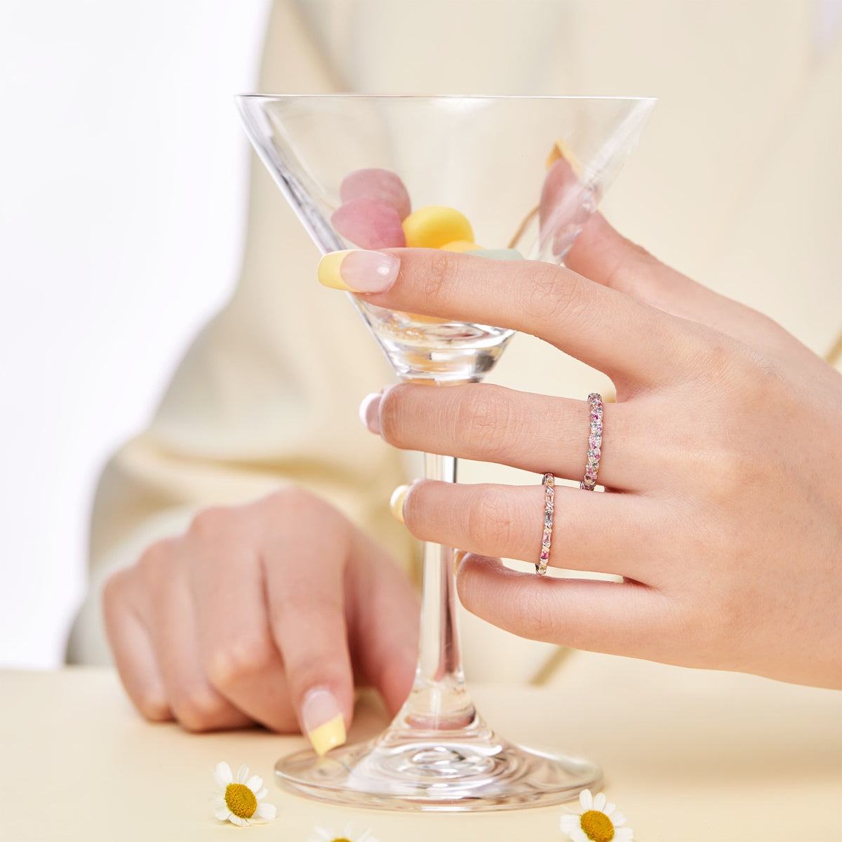 [Polaidi Jewelry]Charming Colorful Round Cut Daily Ring